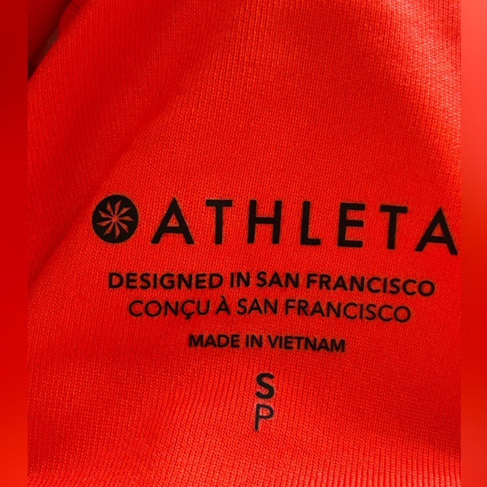 Athleta D/DD Crossback Bikini Top Coral Red NWT Size Small Support Swim - Picture 4 of 8